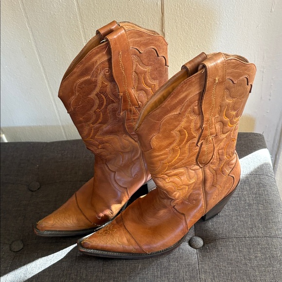 Vintage Stetson Brown Western Cowboy Boots - Picture 2 of 9